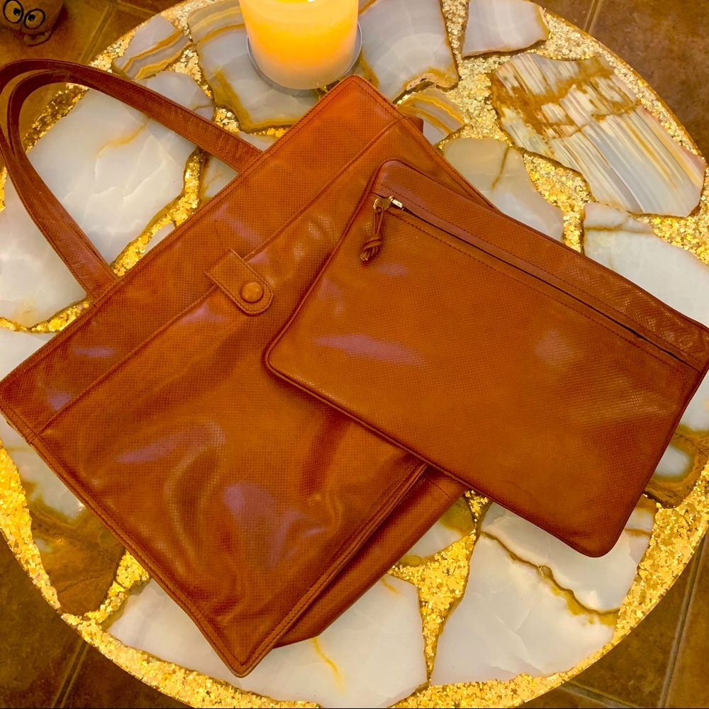 Vintage Bottega Veneta Work Tote Handbag
